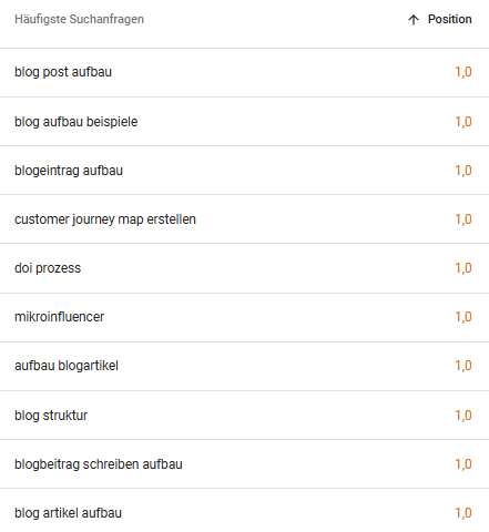 SEO Kompetenz Leistungsnachweis