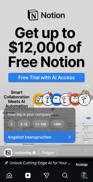 Instagram Story Ad Beispiel B2B