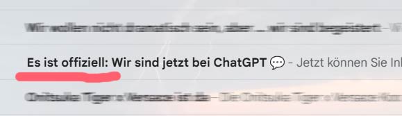 Newsletter Betreff Beispiel 2